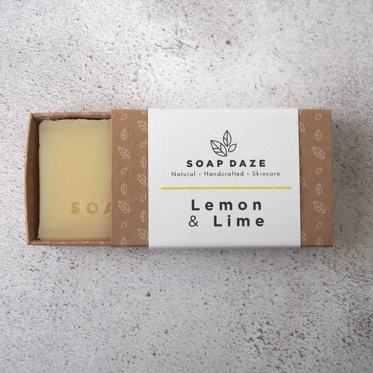 Lemon and Lime handcrafted soap, natural, vegan, palm oil free