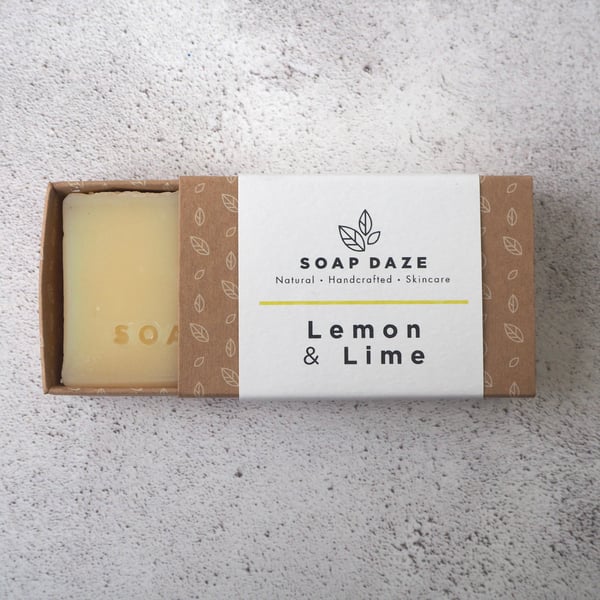 Lemon and Lime handcrafted soap, natural, vegan, palm oil free