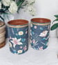Grow your own herbs gift set indoor house planters Navy Japanese Lily pots - Image 2