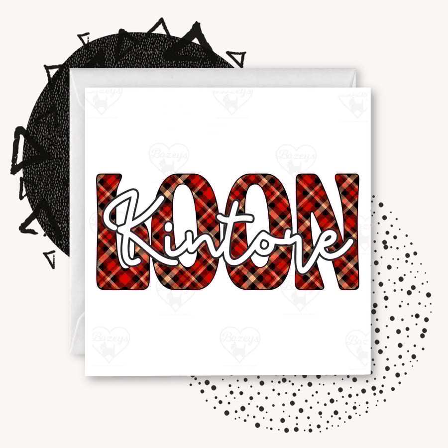 Kintore Loon - Tartan Doric Greetings Card