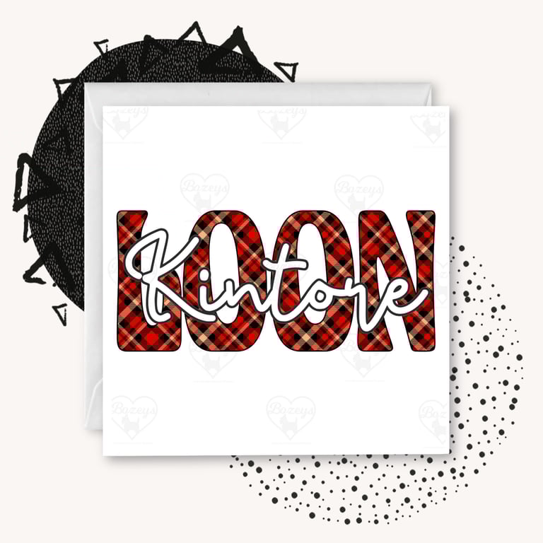 Kintore Loon - Tartan Doric Greetings Card