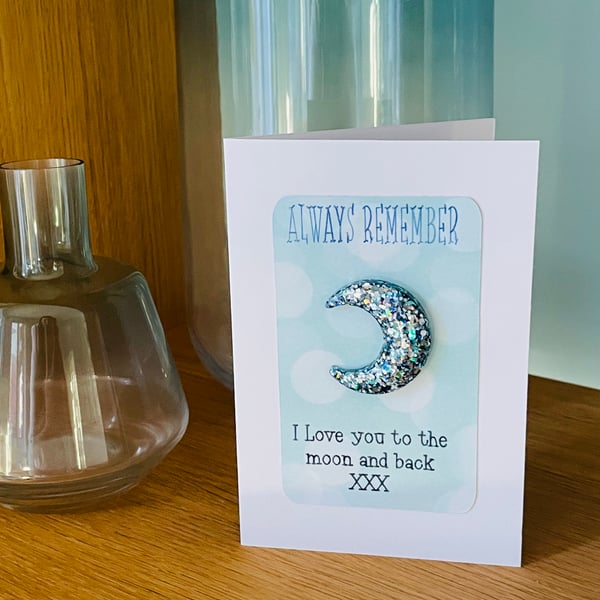 Pocket hug cards, resin keepsake card, handmade anniversary cards