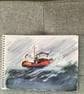 Fishing boat with crashing textured waves - Image 2