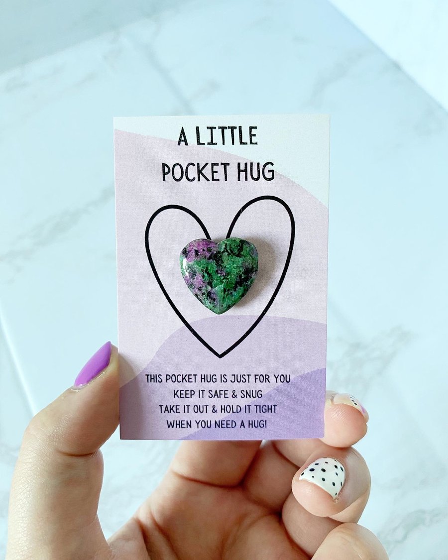 Pocket Hug Thinking of You Crystal Heart Gift Card