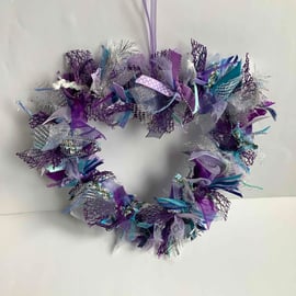 Pretty ribbon wicker heart