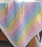 Crochet Rainbow Baby Blanket – Handmade Moses Basket Gift