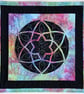 Rose Window C Pattern Art Quilt Panel - Image 2