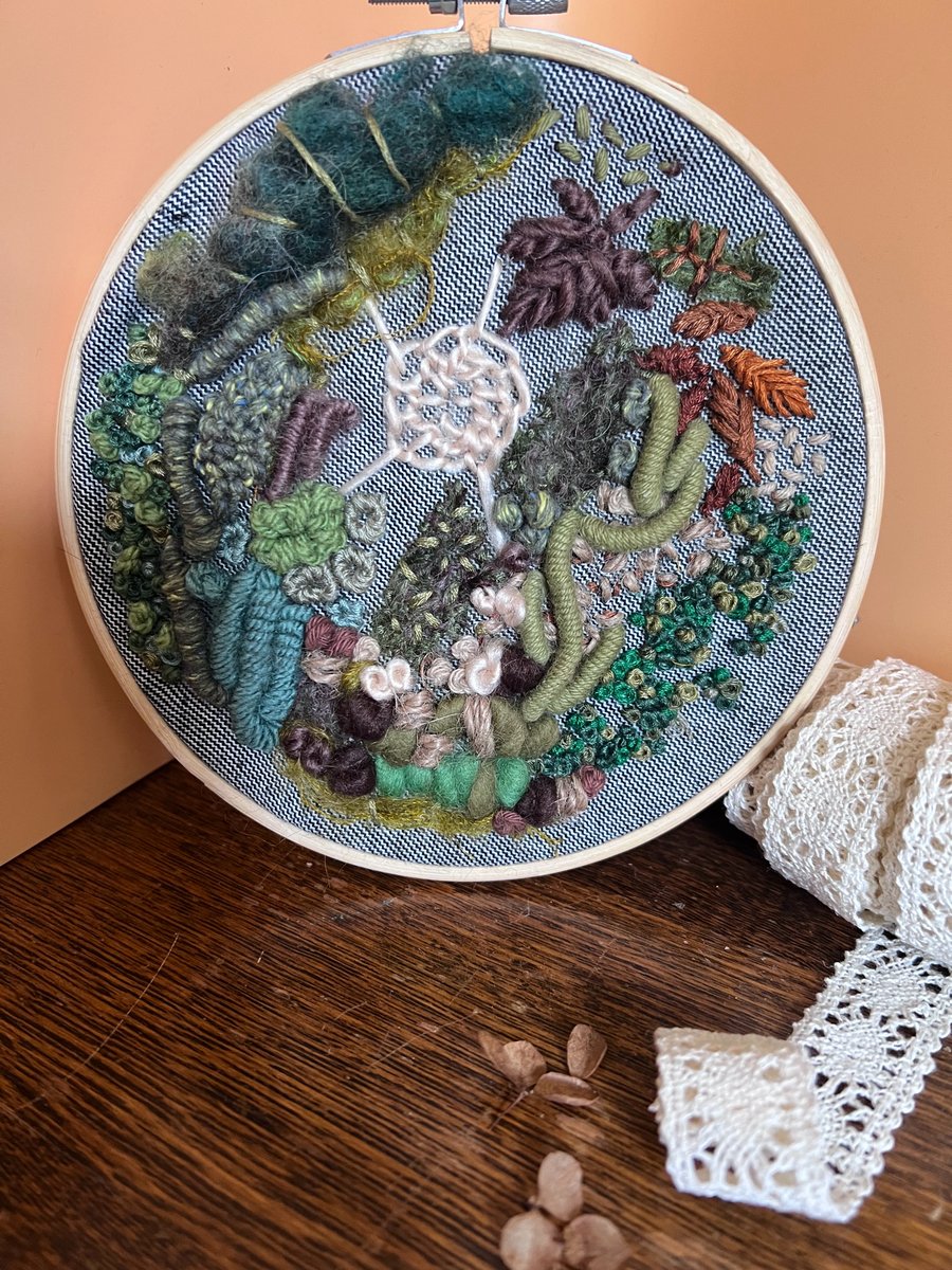 Forest Floor: Original Embroidery Art