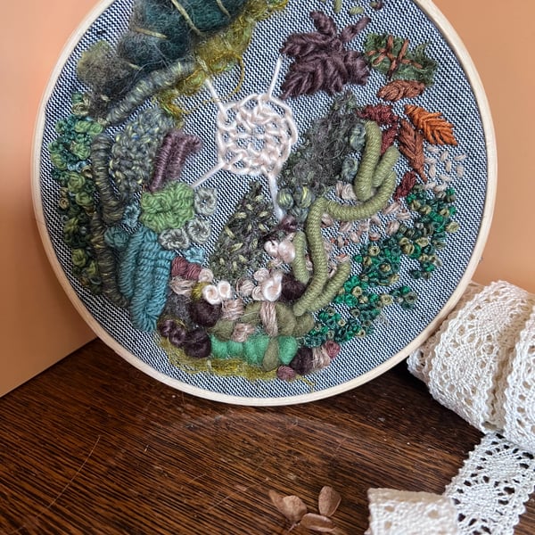 Forest Floor: Original Embroidery Art