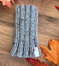 Dog Neck Warmer - Handknit  - Snood Chunky Tweed - Grey - Image 2