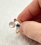 Adjustable Sterling Silver Gemstone Ring, Handmade UK - Image 2