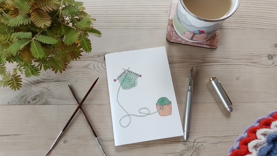 Hand Sewn Notebook with Original Knitting Design