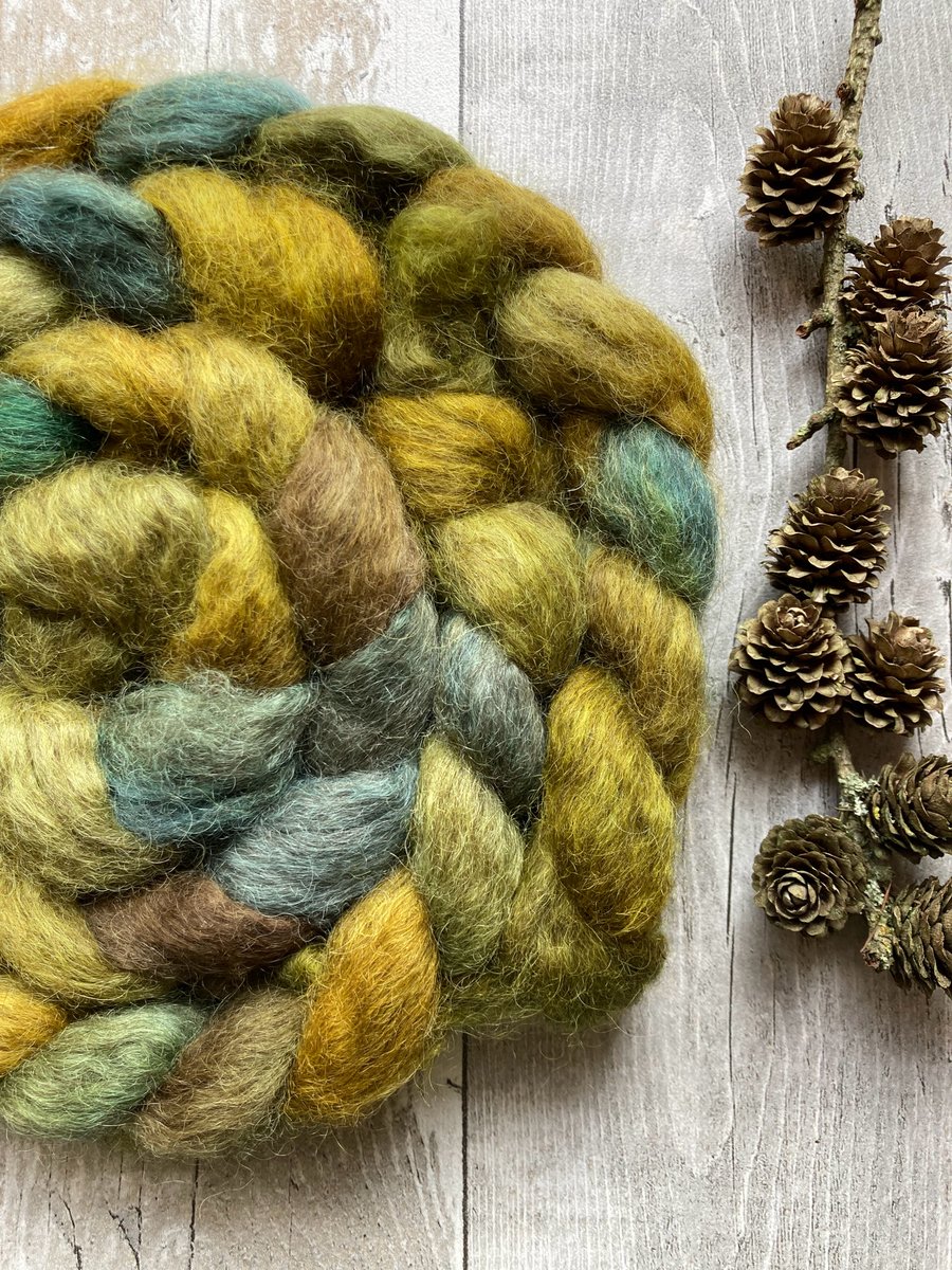 Gotland Spinning fibre 100g Moss 