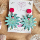 Strawberry Sunshine Polymer Clay earrings