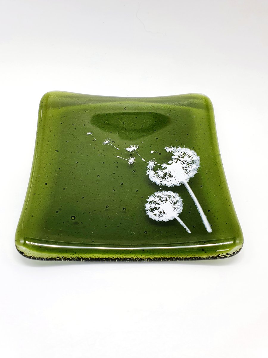 Fused Glass 'Dandelion Seed ' Dishes