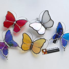Stained glass butterfly magnet