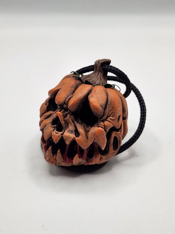 3D Printed Hand-Painted Pumpkin Rear View Mirror Charm Car Interior Decoration