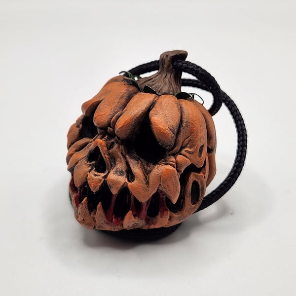 3D Printed Hand-Painted Pumpkin Rear View Mirror Charm Car Interior Decoration