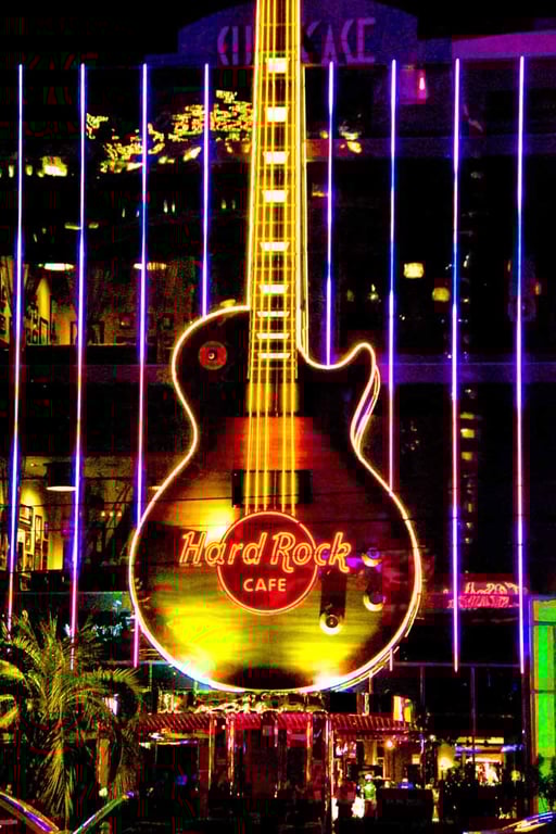Hard Rock Cafe Guitar Las Vegas United States of America 12"x18" Print