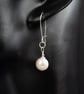  Natural cream freshwater pearl earrings, natural pearl drops, pearl jewelry  - Image 2