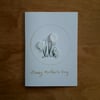 Sea Glass Snowdrops Mother's Day Card, Unique Handmade Cards