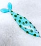 Spotty Fused Glass Fish Decoration - Image 4