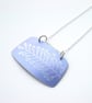 Purple rectangular pendant with tree print - Image 4