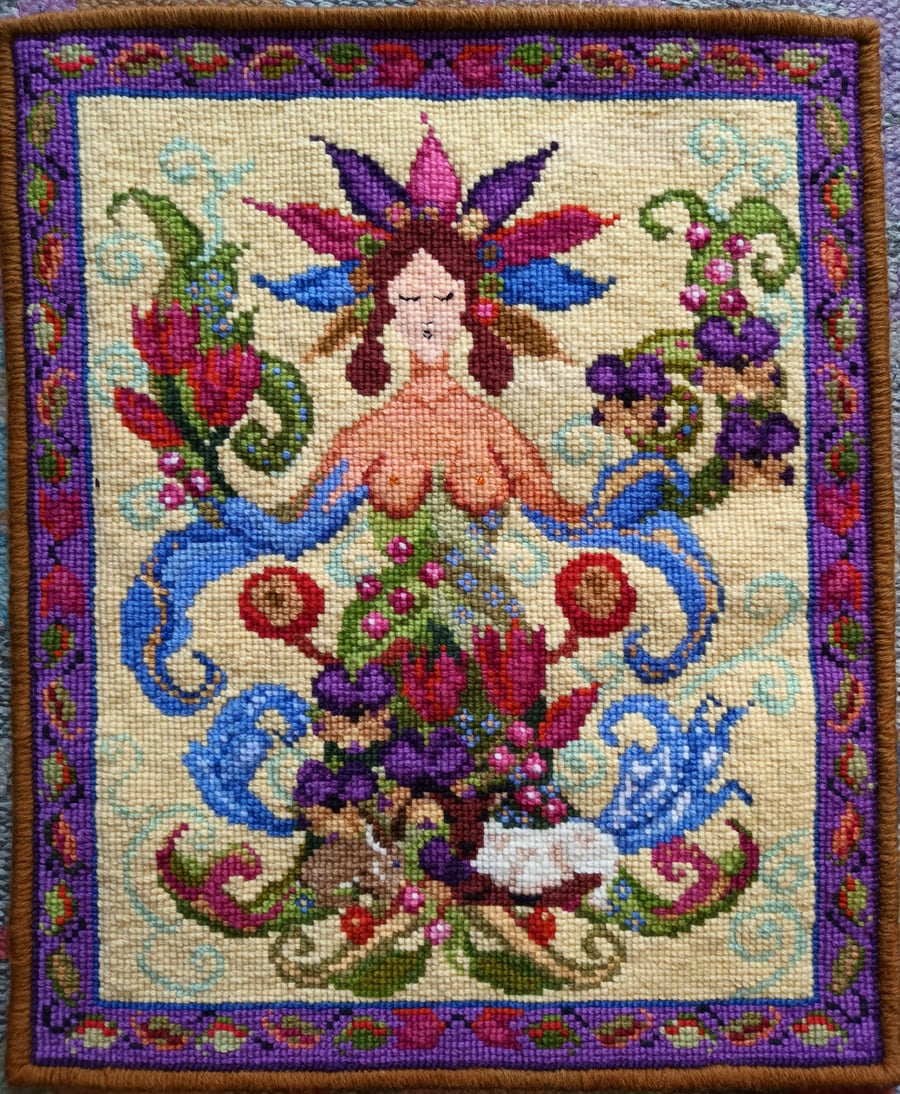  Spring Goddess Tapestry Kit, Animal Fayre Designs,