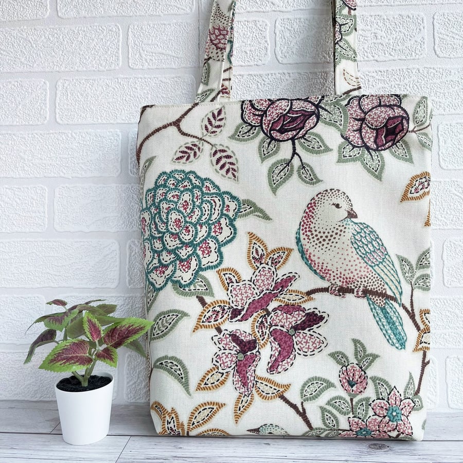 Birds and Flowers Tote Bag