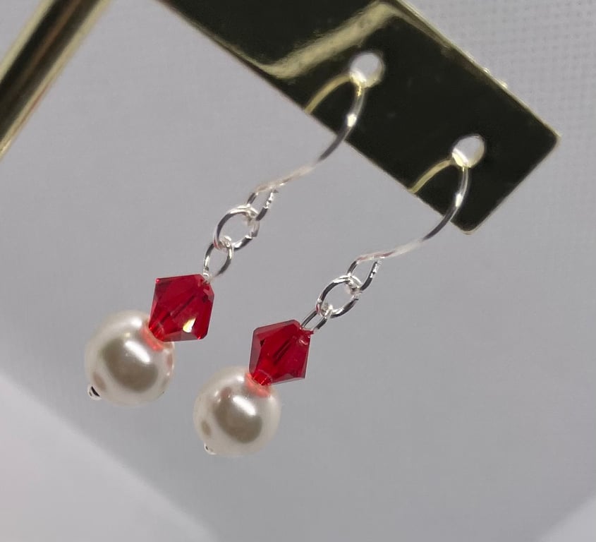 Pearl and Swarovski Earrings 