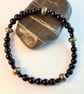 Black Onyx And Pyrite Bracelet For A Larger Wrist Size - Image 3