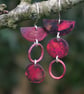 Seconds Sunday Statement, Mismatched, Long Dangle, Red Earrings  - Image 1