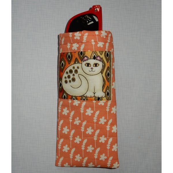 Glasses case - cat- slip in