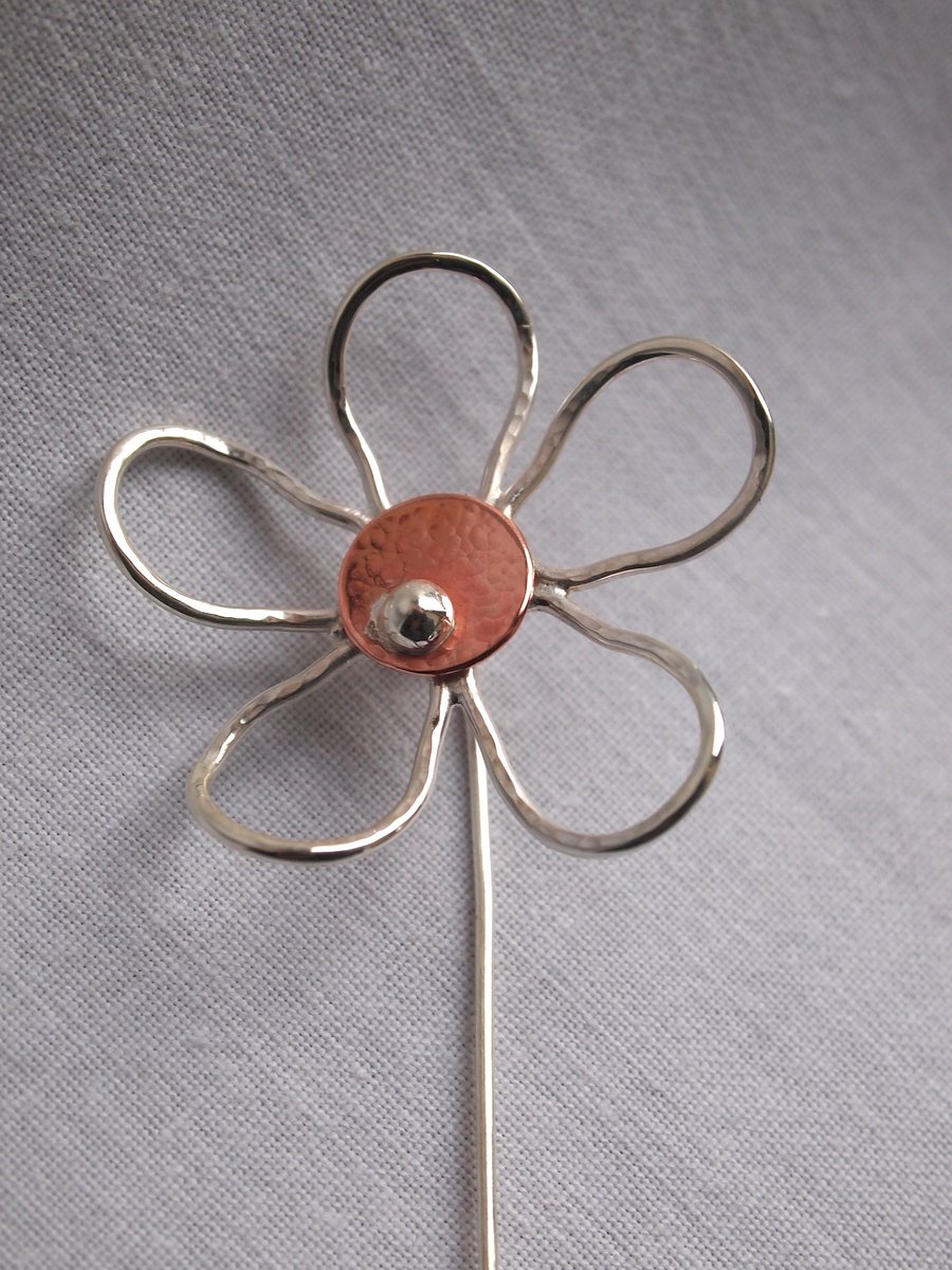 Silver brooch - Daisy Pin Brooch
