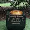 Large Personalised Granite Memorial Vase Grave Pot Flower pot Cemetery Vase