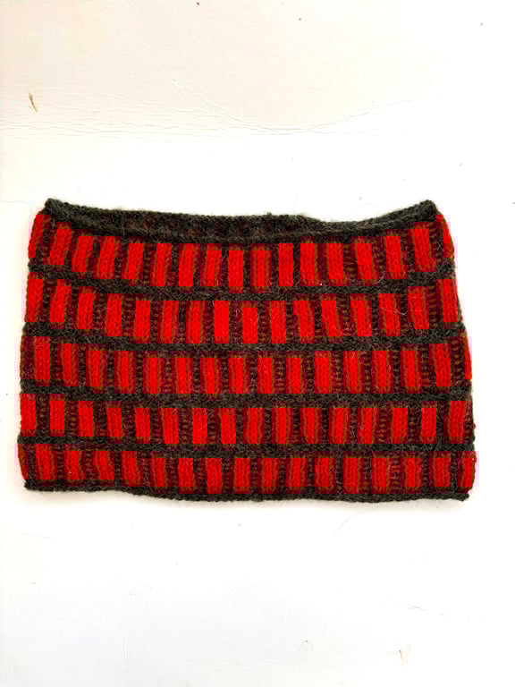 Hand knit mohair snood