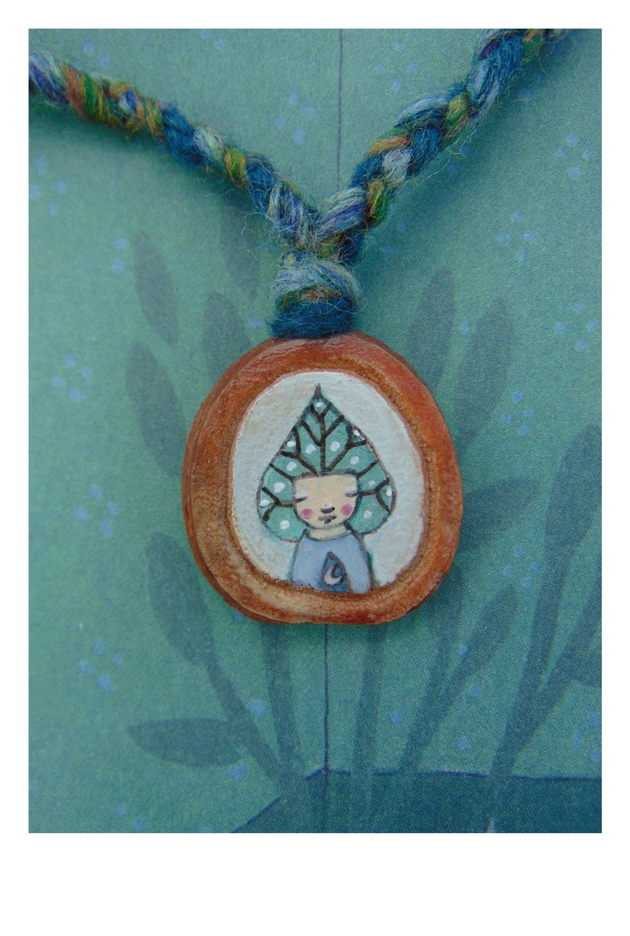 Avocado pip necklace