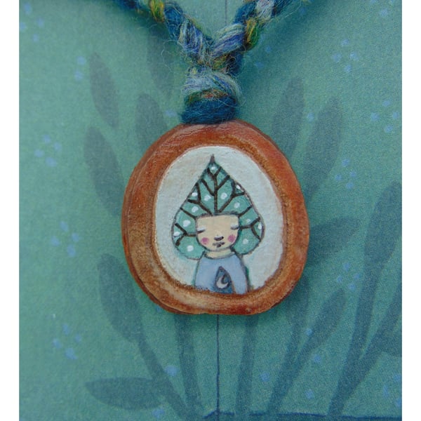 Avocado pip necklace