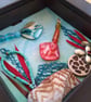 Tropical Rays Mini Beaded Box Frame Art - Image 4