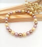 Earrings & Bracelet Set - Neapolitan Pastel Crystal Pearl Gift Set  - Image 4
