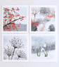 Winter Garden Greeting Cards pack of 4 blank illustrated cards - Image 2