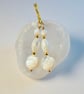 Mother Of Pearl Rose Earrings - Handmade Gift, Wedding, Bridesmaid, Anniversary - Image 2