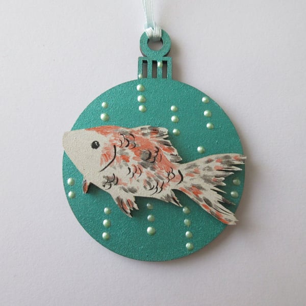 Fish Bauble Hanging Decoration Christmas Tree Bauble Goldfish