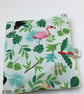 Large snack bag in green leaf print. Reusable and eco-friendly - Image 4