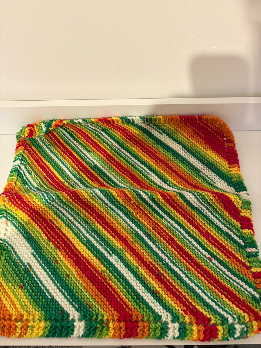 Reggae Reggae hand knitted blanket. 