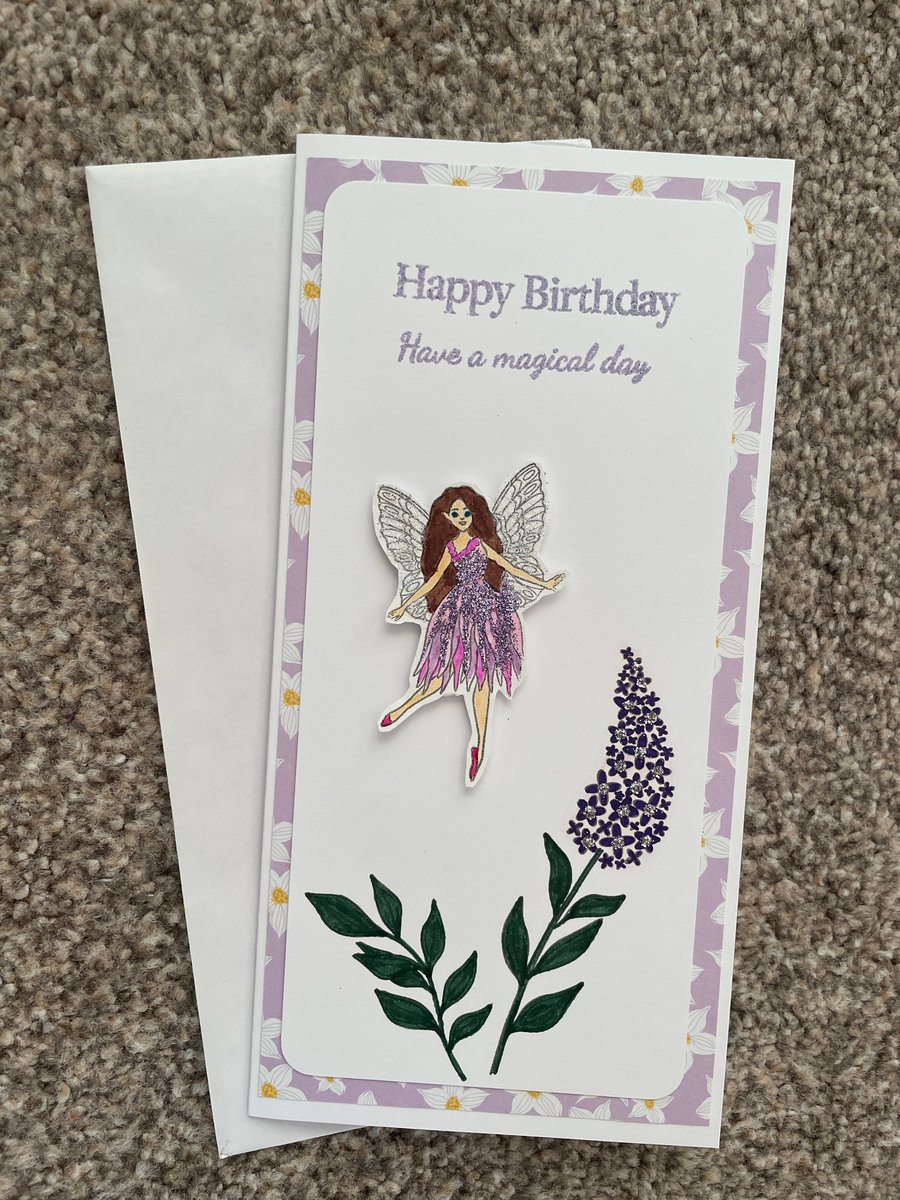 Magical Fairy Handmade Birthday Card