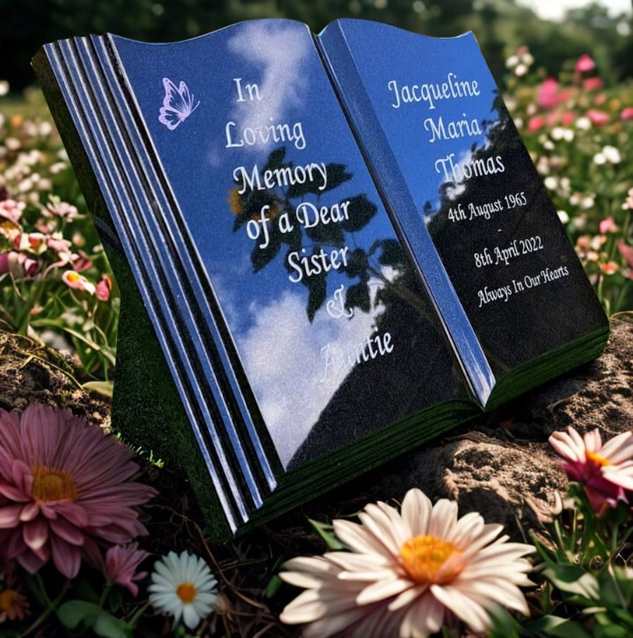 Personalised Memorial Grave Plaque Grave stone  Cemetery Stone Plaque