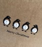 Set of 12 Penguin Christmas Cards - Buttons - Image 2