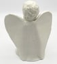 Porcelain Angel sculpture with red heart - Image 4