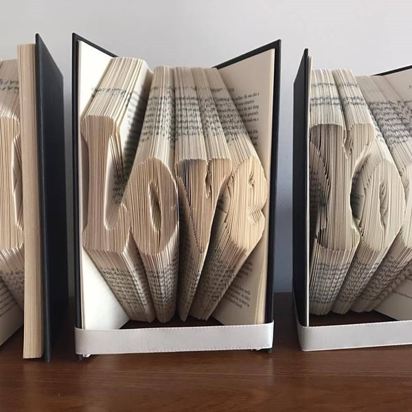 I Love You, set of 3 MMF Book Folding Written Patterns - EMAILED PDF PATTERNS